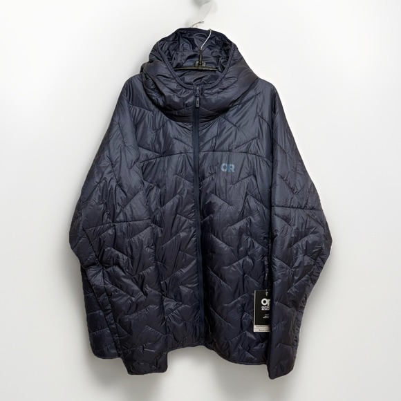 OR Outdoor Research VerticalX Superstrand Quilted Hoodie Navy 2X Women's Jacket - Picture 2 of 8